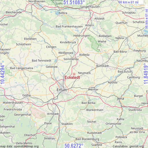 Eckstedt on map