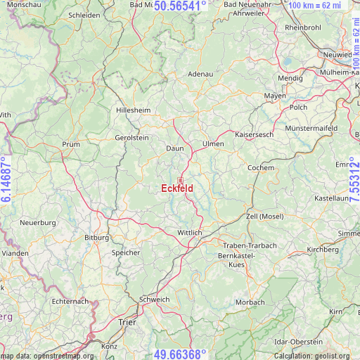 Eckfeld on map