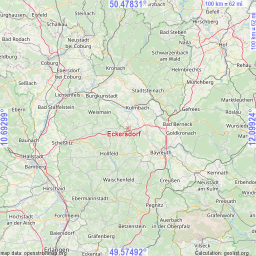 Eckersdorf on map
