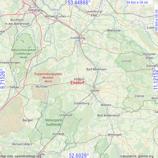 Ebstorf on map