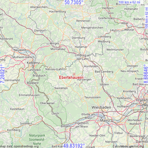 Ebertshausen on map