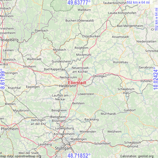 Eberstadt on map
