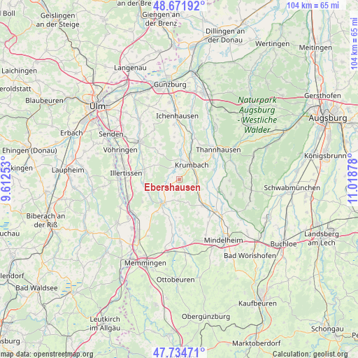 Ebershausen on map