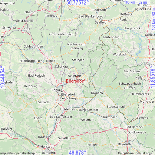 Ebersdorf on map