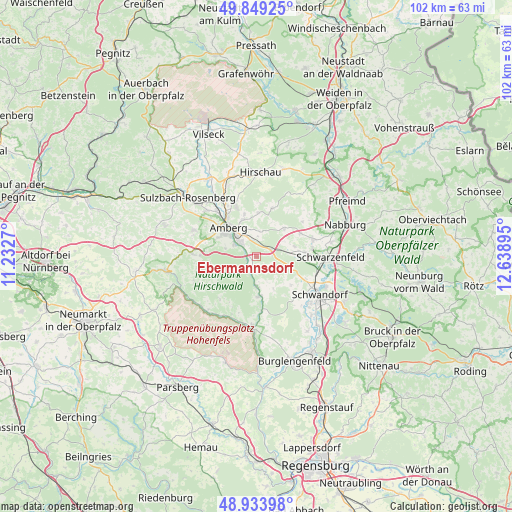Ebermannsdorf on map