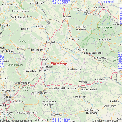 Ebergötzen on map