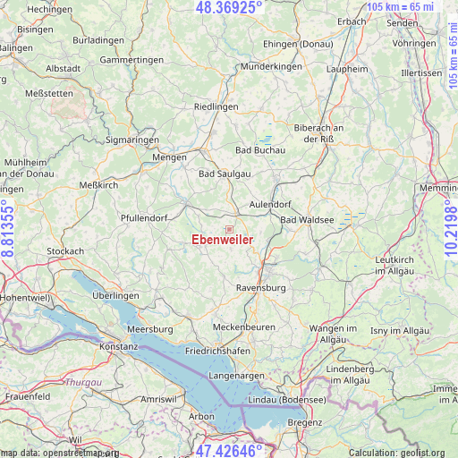 Ebenweiler on map