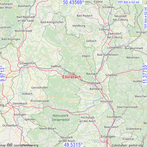Ebelsbach on map