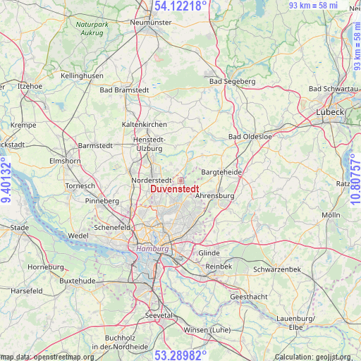 Duvenstedt on map