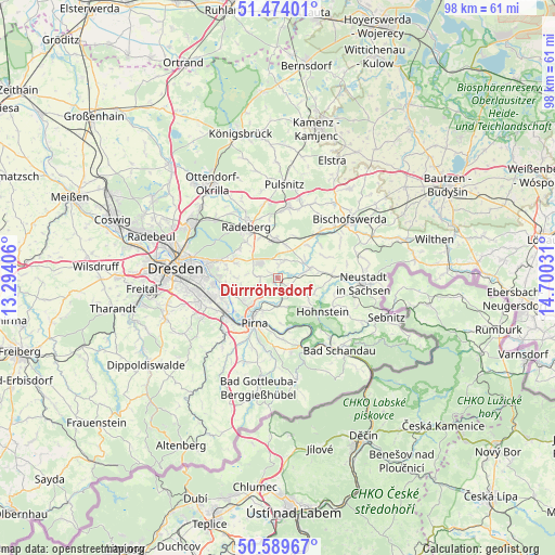 Dürrröhrsdorf on map