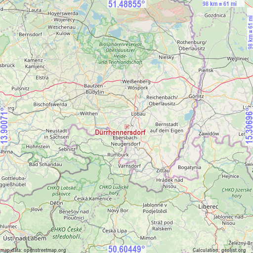 Dürrhennersdorf on map