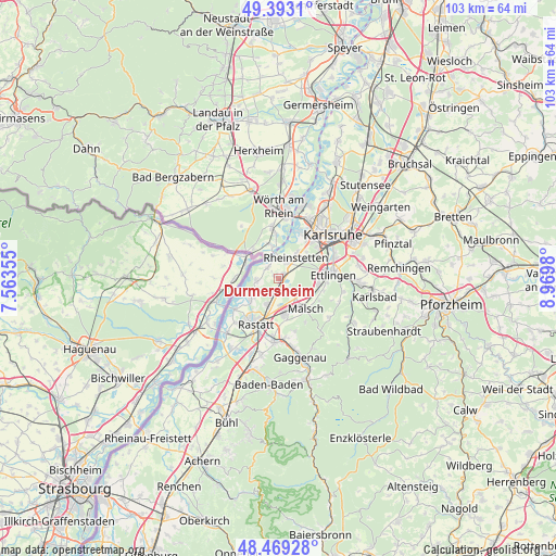 Durmersheim on map