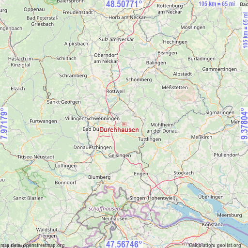 Durchhausen on map