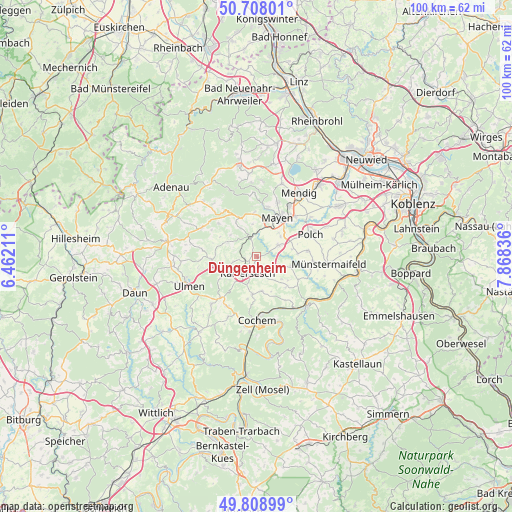 Düngenheim on map