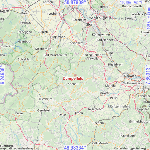 Dümpelfeld on map