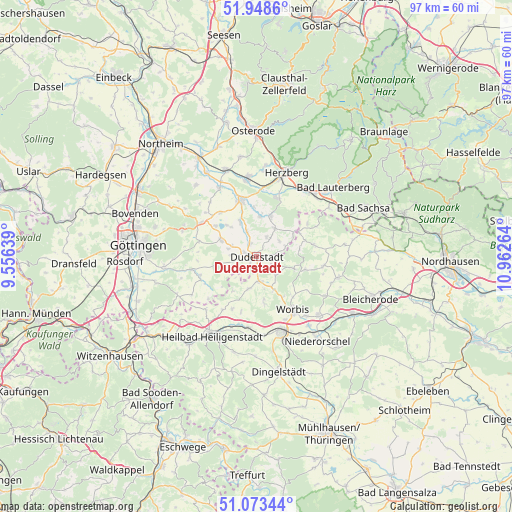 Duderstadt on map
