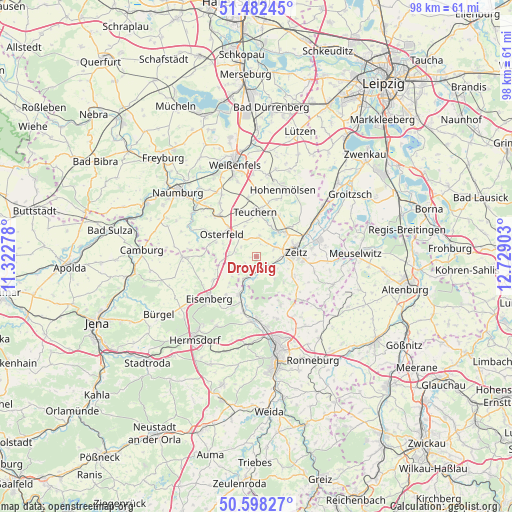 Droyßig on map