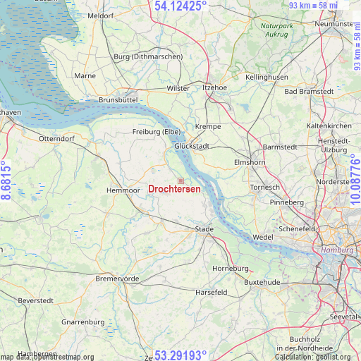 Drochtersen on map