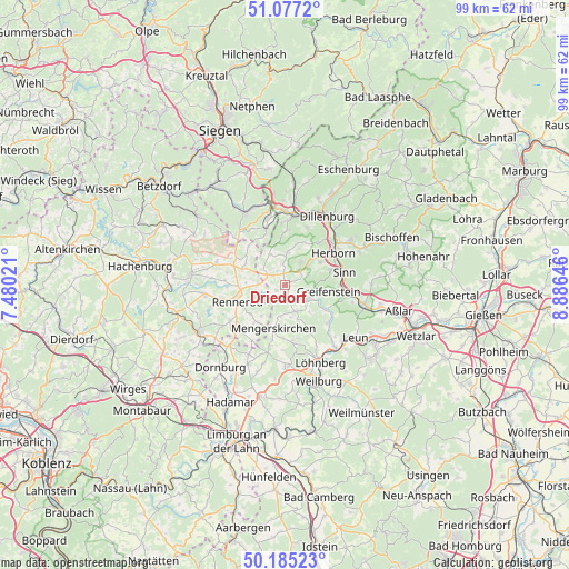 Driedorf on map