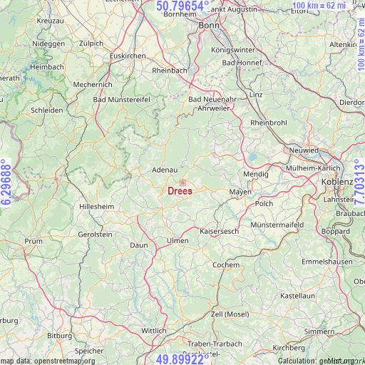 Drees on map