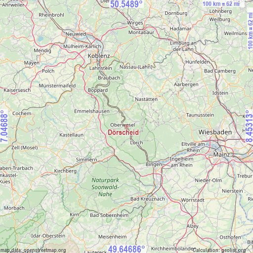 Dörscheid on map