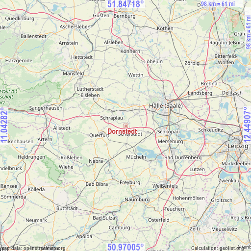Dornstedt on map