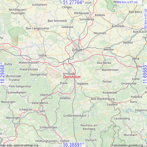 Dornheim on map
