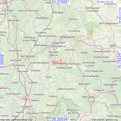 Dorndorf on map
