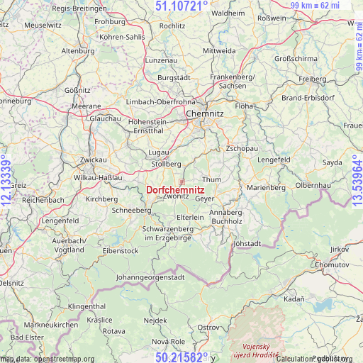 Dorfchemnitz on map