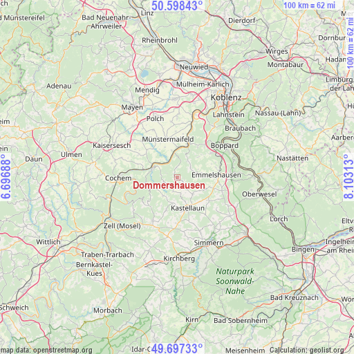 Dommershausen on map
