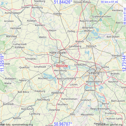 Döllnitz on map