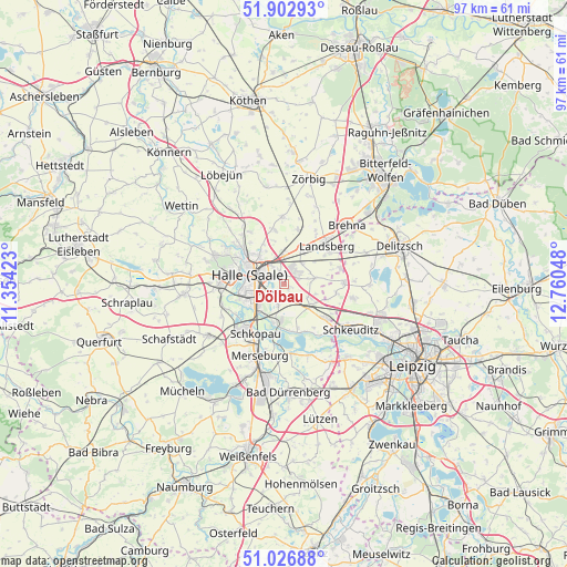 Dölbau on map