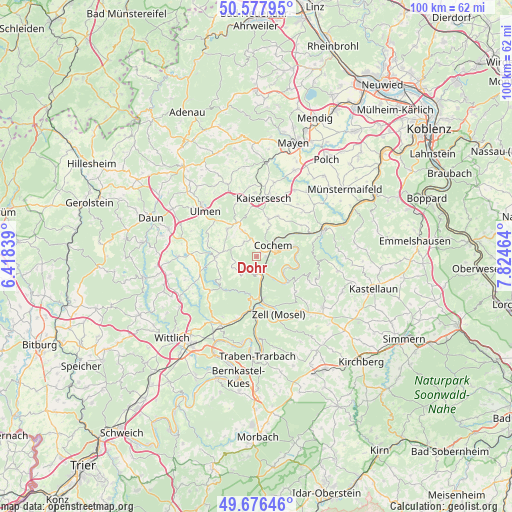 Dohr on map