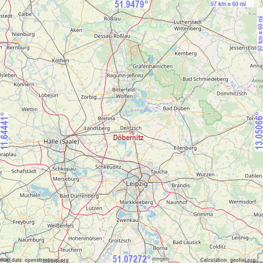 Döbernitz on map