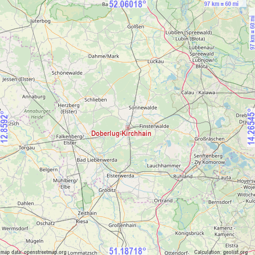 Doberlug-Kirchhain on map