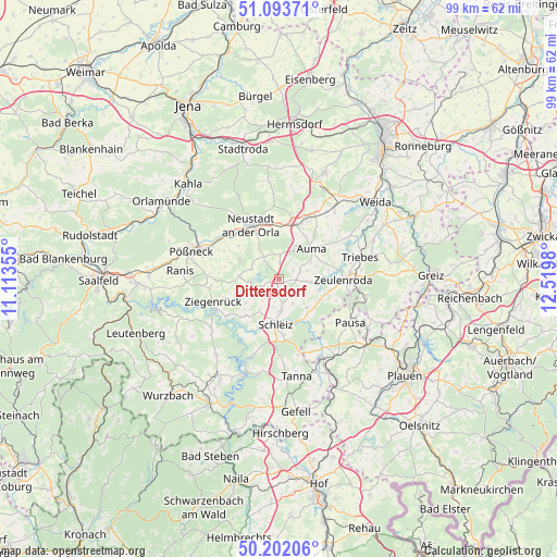 Dittersdorf on map