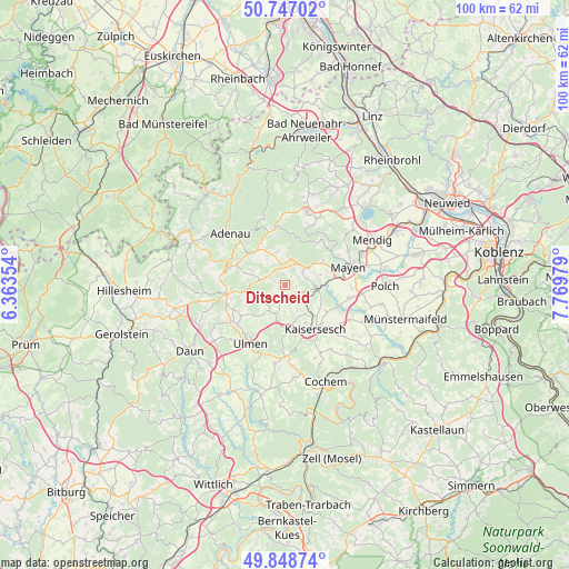 Ditscheid on map