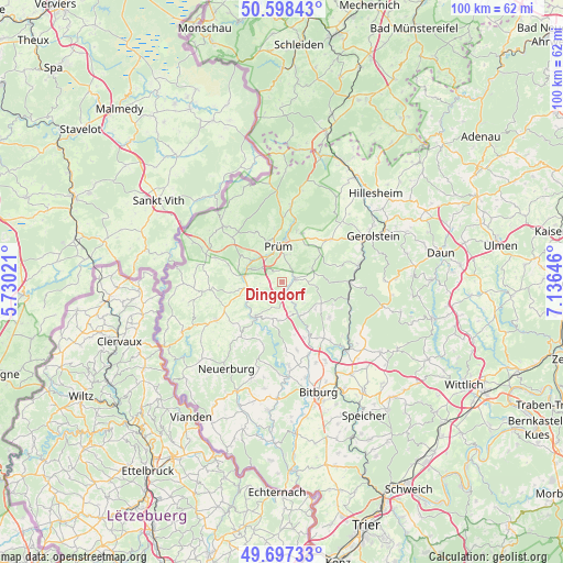 Dingdorf on map