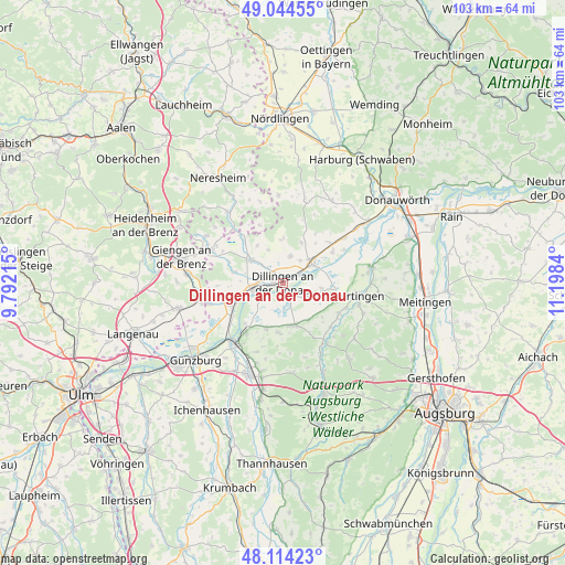 Dillingen an der Donau on map