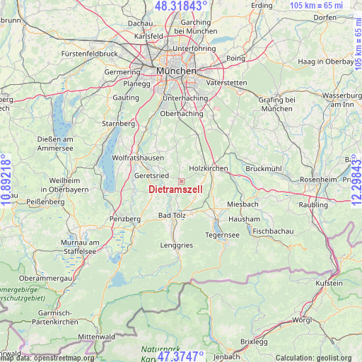 Dietramszell on map