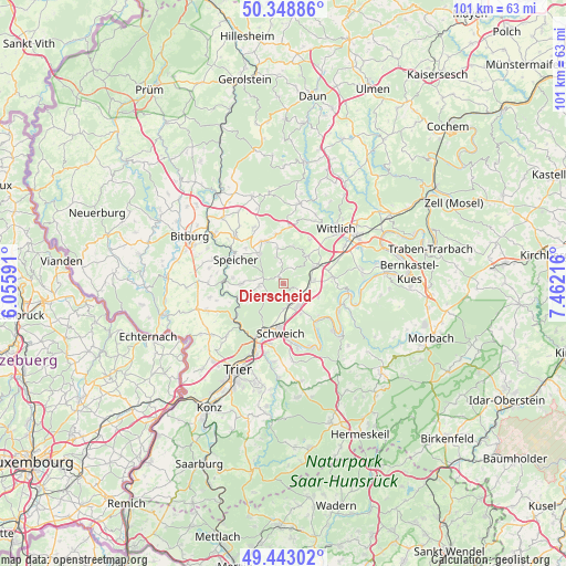 Dierscheid on map