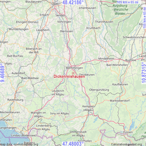 Dickenreishausen on map