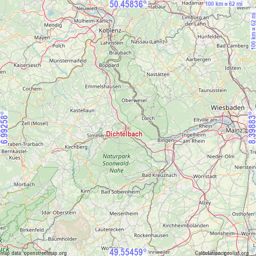 Dichtelbach on map