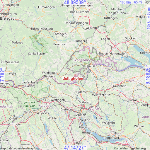 Dettighofen on map