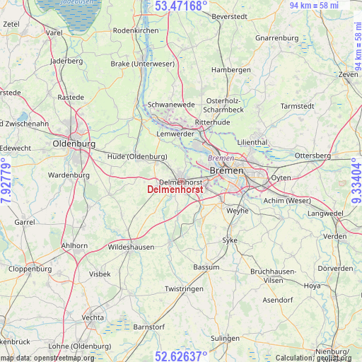 Delmenhorst on map