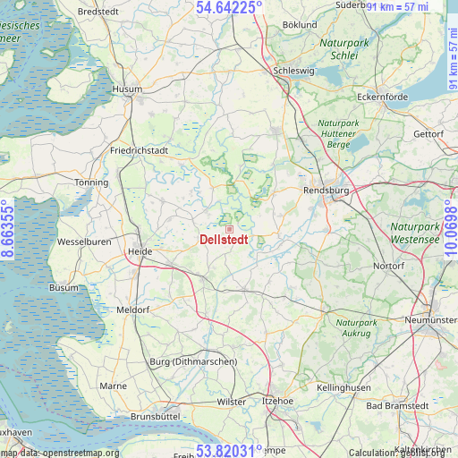Dellstedt on map