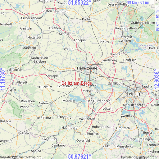 Delitz am Berge on map