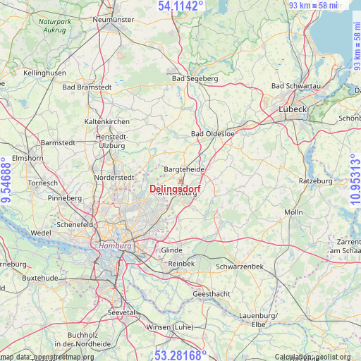 Delingsdorf on map