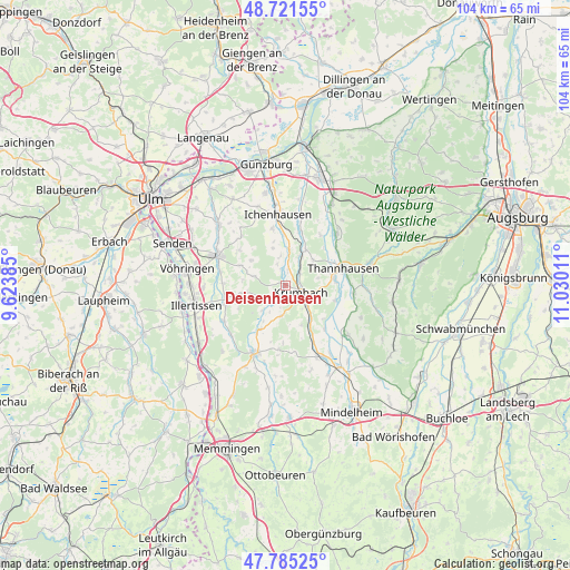 Deisenhausen on map