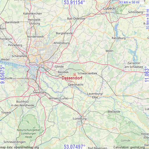 Dassendorf on map